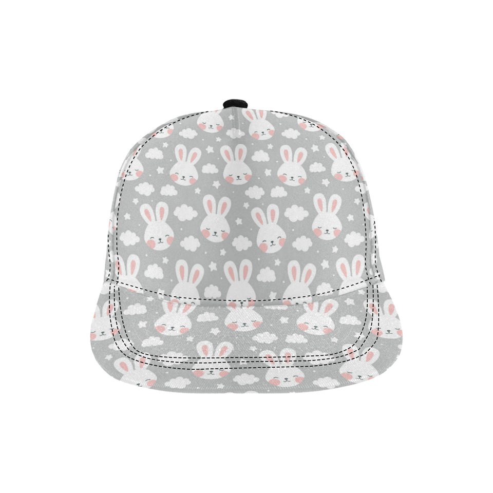 Rabbit cloud Pattern All Over Print Snapback Cap