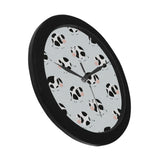 Cute cows pattern Elegant Black Wall Clock