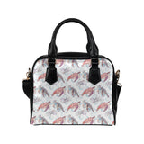 Watercolor sea turtle jellyfish pattern Shoulder Handbag