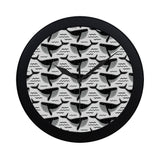 Black whale pattern Elegant Black Wall Clock
