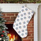 Hedgehog Pattern Print Design 04 Christmas Stocking