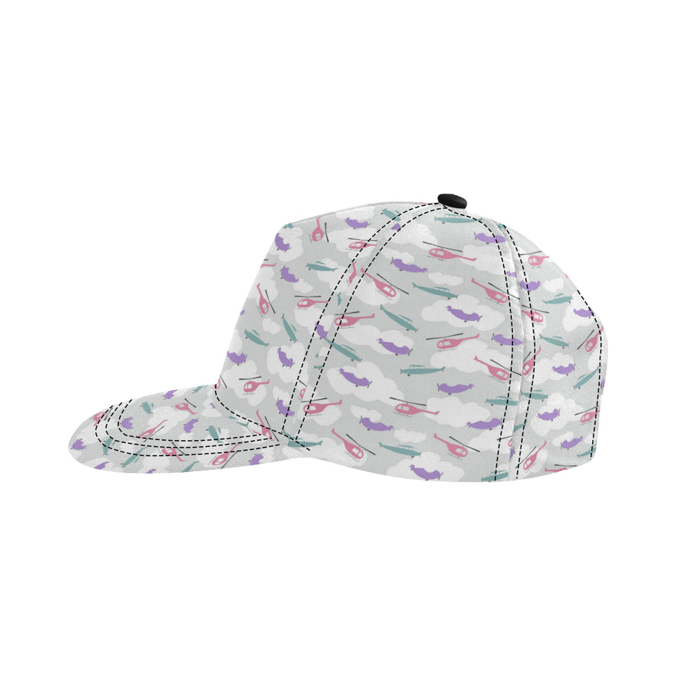 Helicopter plane pattern All Over Print Snapback Cap