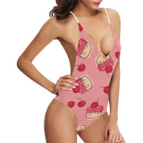 Cake cherry pattern Women's One-Piece Swimsuit