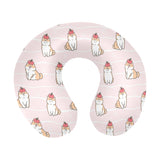 Cute Shiba Inu Dog Apple pattern U-Shaped Travel Neck Pillow