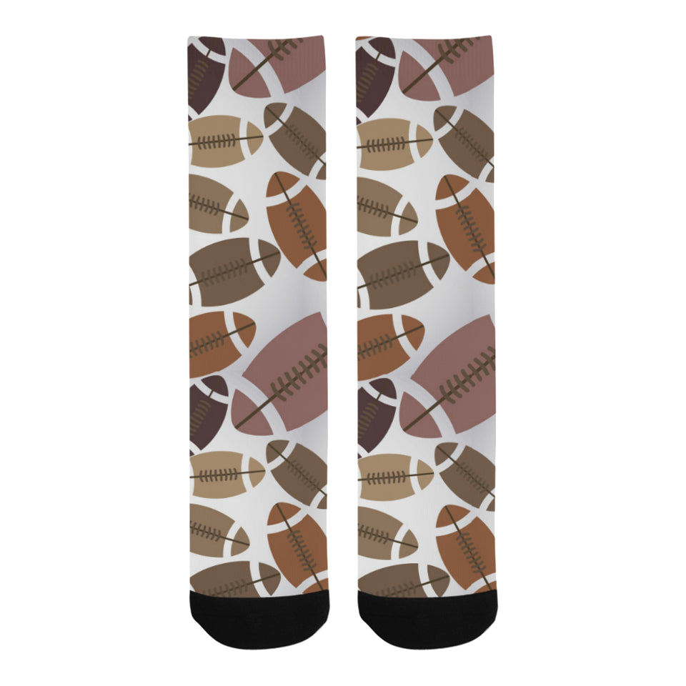 American football ball pattern Crew Socks