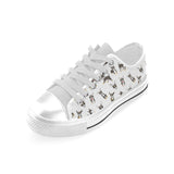Chihuahua dog pattern Men's Low Top Shoes White