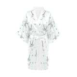 Cute goat design pattern Women's Short Kimono Robe