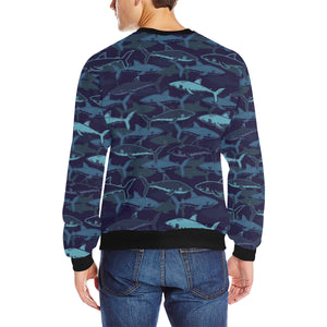 Shark pattern Men's Crew Neck Sweatshirt