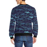 Shark pattern Men's Crew Neck Sweatshirt