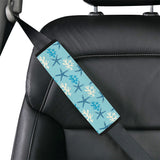 Blue starfish coral reef pattern Car Seat Belt Cover