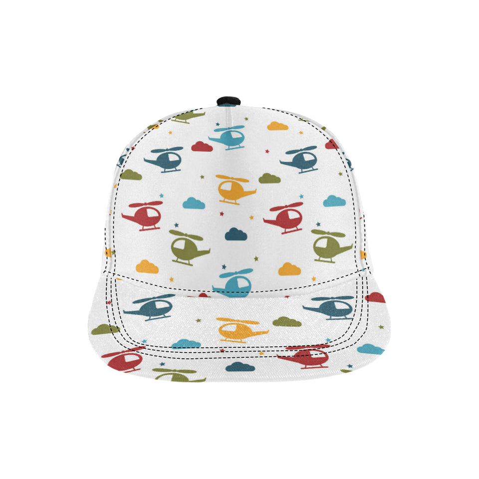 Colorful helicopter pattern All Over Print Snapback Cap