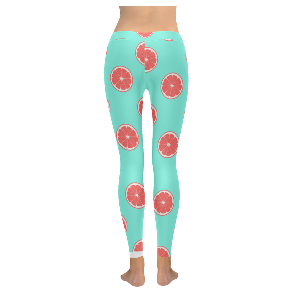 Grapefruit green background Women's Legging Fulfilled In US