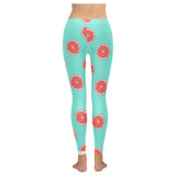 Grapefruit green background Women's Legging Fulfilled In US