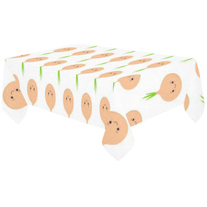 cute onions smiling faces Tablecloth