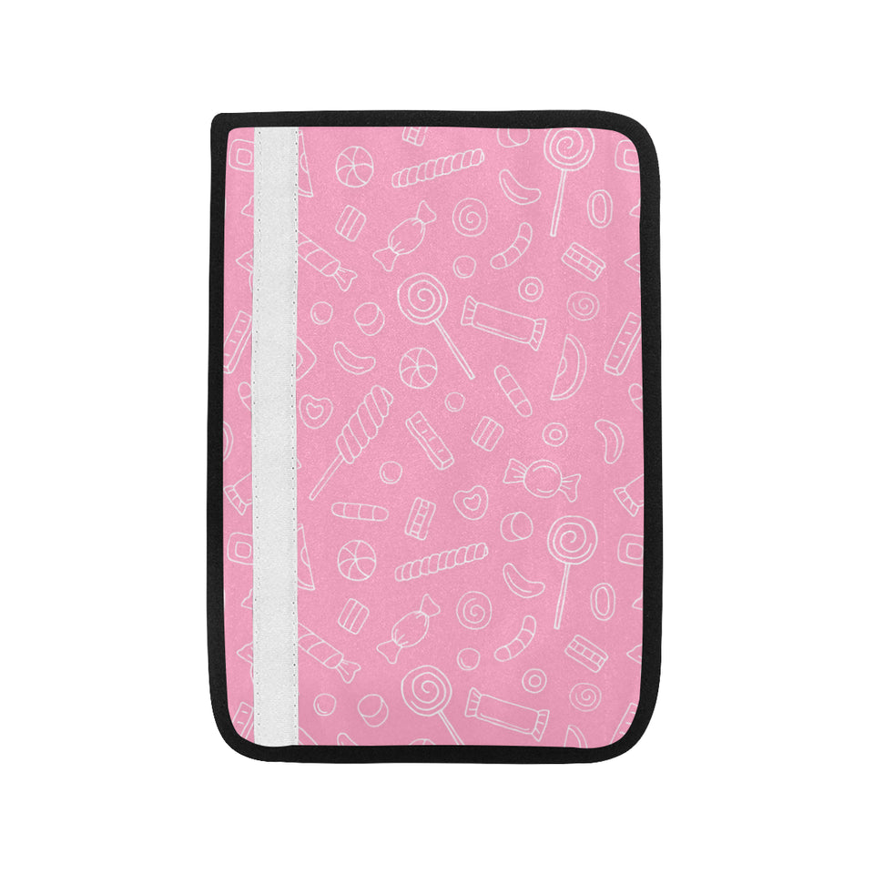 Sweet candy pink background Car Seat Belt Cover