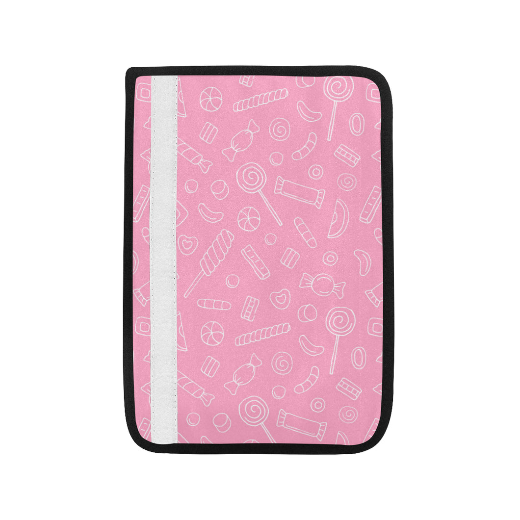 Sweet candy pink background Car Seat Belt Cover