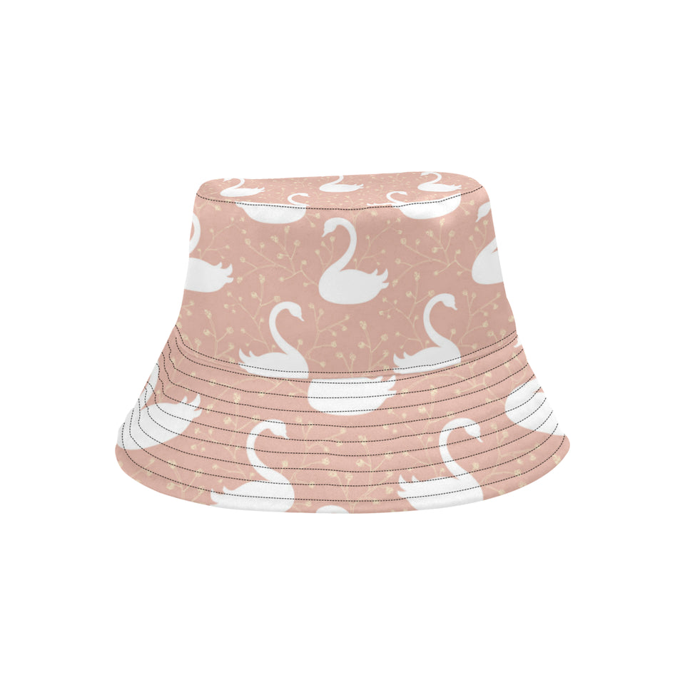 Swan flower light pink background Unisex Bucket Hat