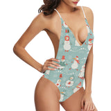 Cute snowman pattern Women's One-Piece Swimsuit