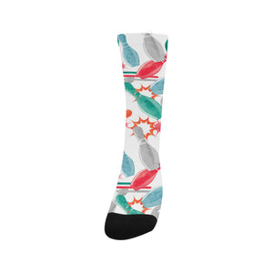 Watercolor bowling pattern Crew Socks