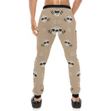 Cute raccoon heart pattern Unisex Casual Sweatpants