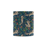Raccoon tropical leaves pattern Morphing Mug Heat Changing Mug