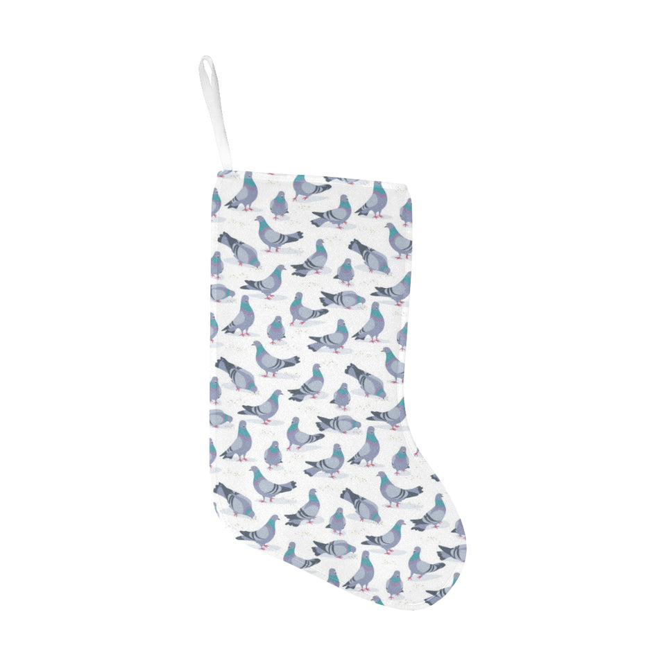 Pigeon Pattern Print Design 03 Christmas Stocking