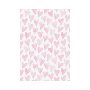 Watercolor pink heart pattern House Flag Garden Flag