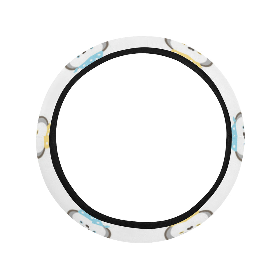 Cute Siberian Husky pattern Car Steering Wheel Cover