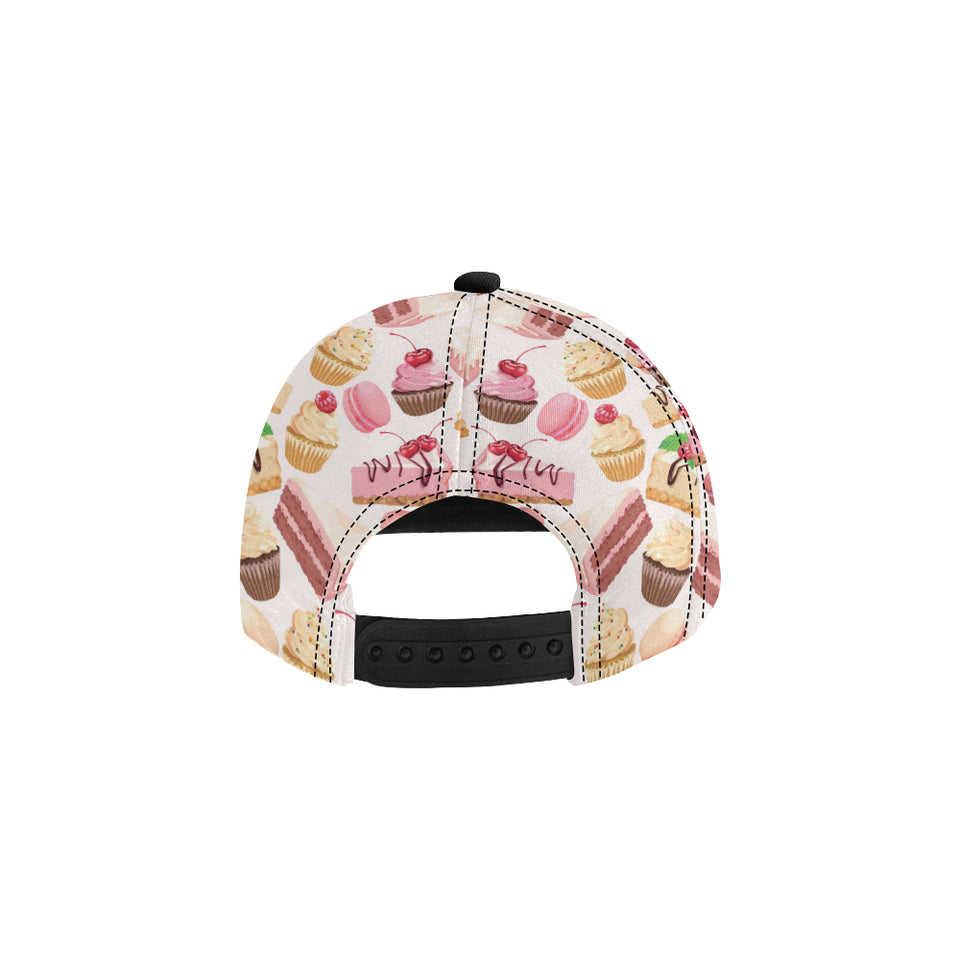 Cake cupcake sweets pattern All Over Print Snapback Cap