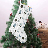 Hand drawn space elements space rocket star planet Christmas Stocking