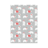 Cute polar bear christmas snow pattern House Flag Garden Flag