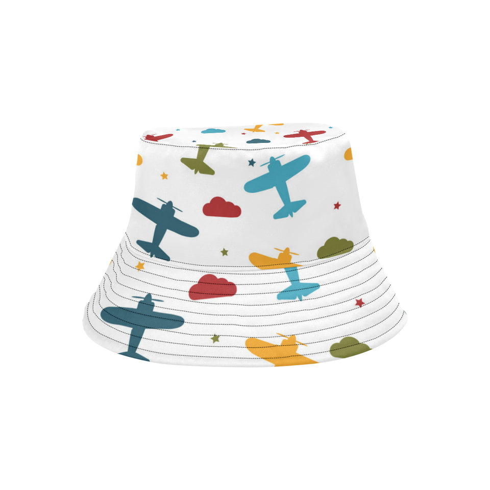 Airplane star cloud colorful Unisex Bucket Hat