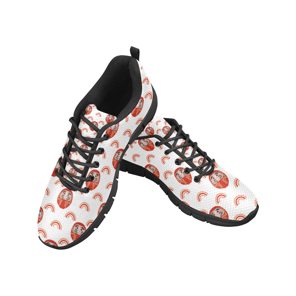 Daruma japanese wooden doll design pattern Women's Sneaker Shoes