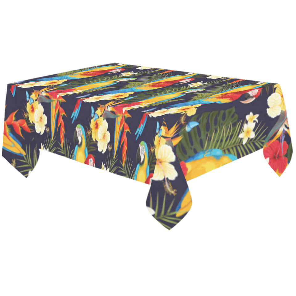 Colorful parrot flower pattern Tablecloth