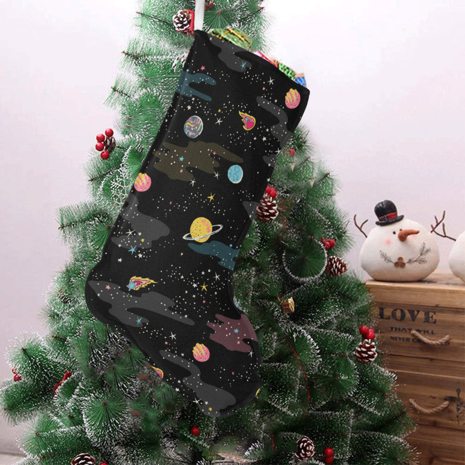 space pattern Christmas Stocking