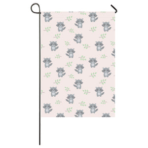 cute raccoons leaves pattern House Flag Garden Flag