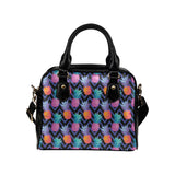 Pineapples pattern zigzag background Shoulder Handbag