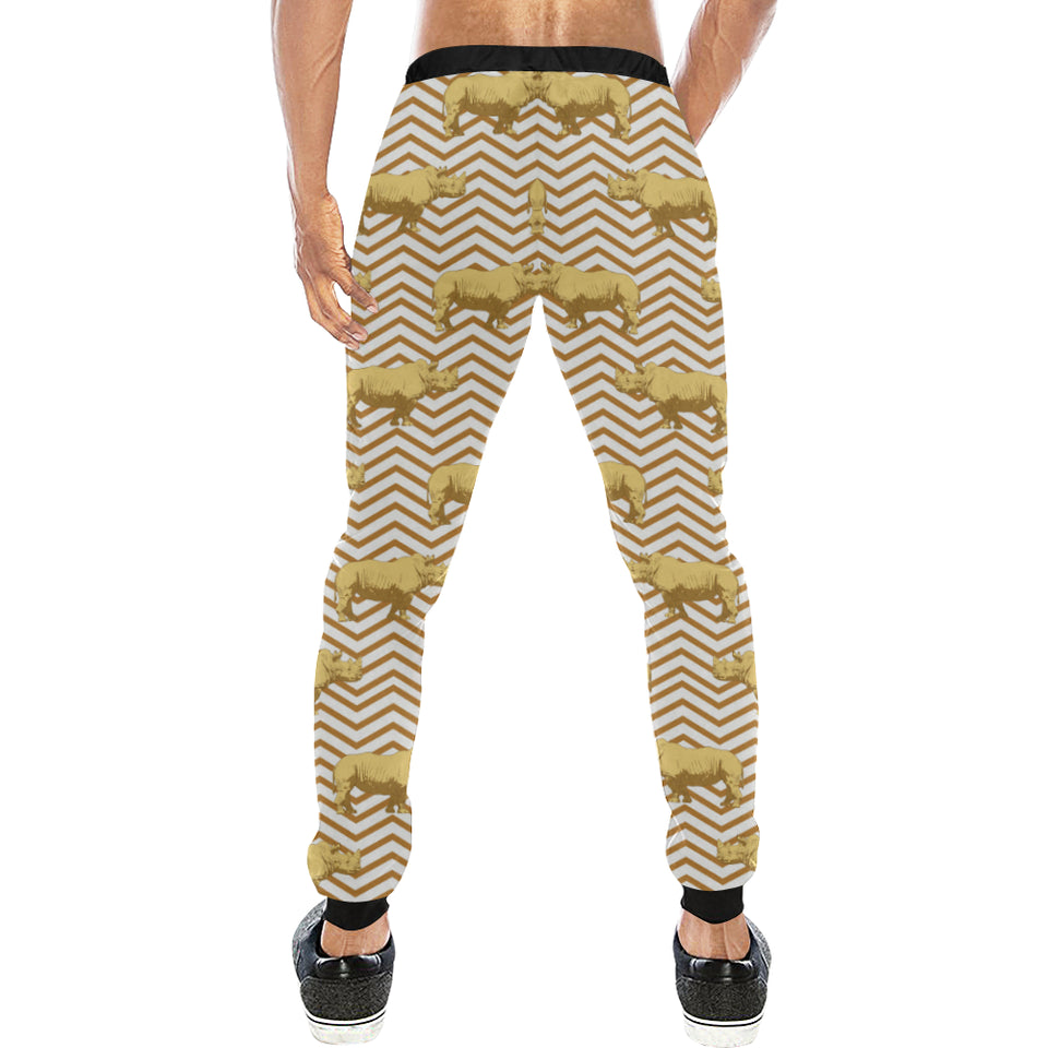 Rhino yellow theme pattern Unisex Casual Sweatpants