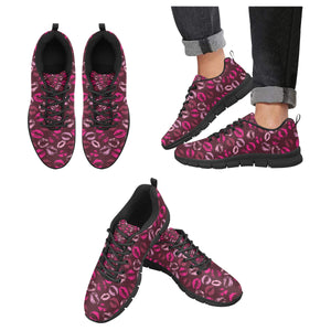 Lips Pattern Print Design 03 Men's Breathable Sneakers ( Model 055)
