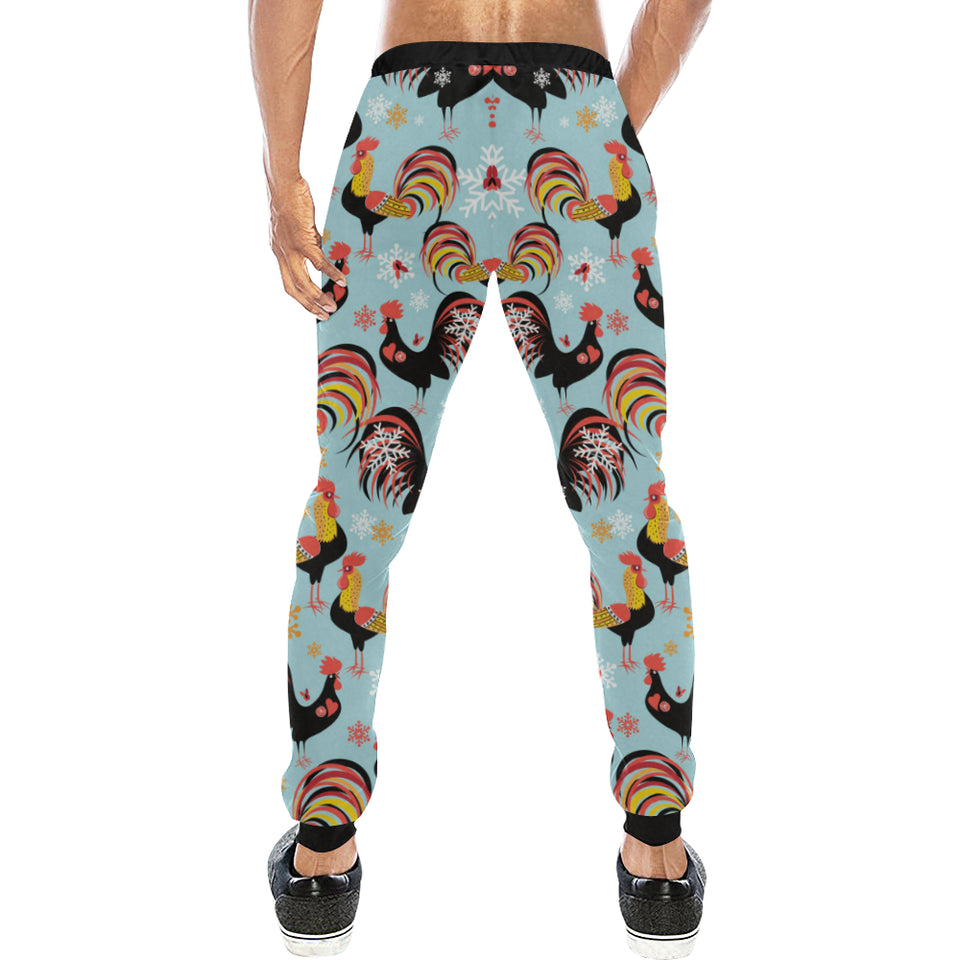 Rooster chicken cock snowfalke Unisex Casual Sweatpants