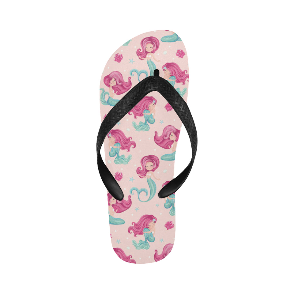 Cute little mermaid pattern Unisex Flip Flops