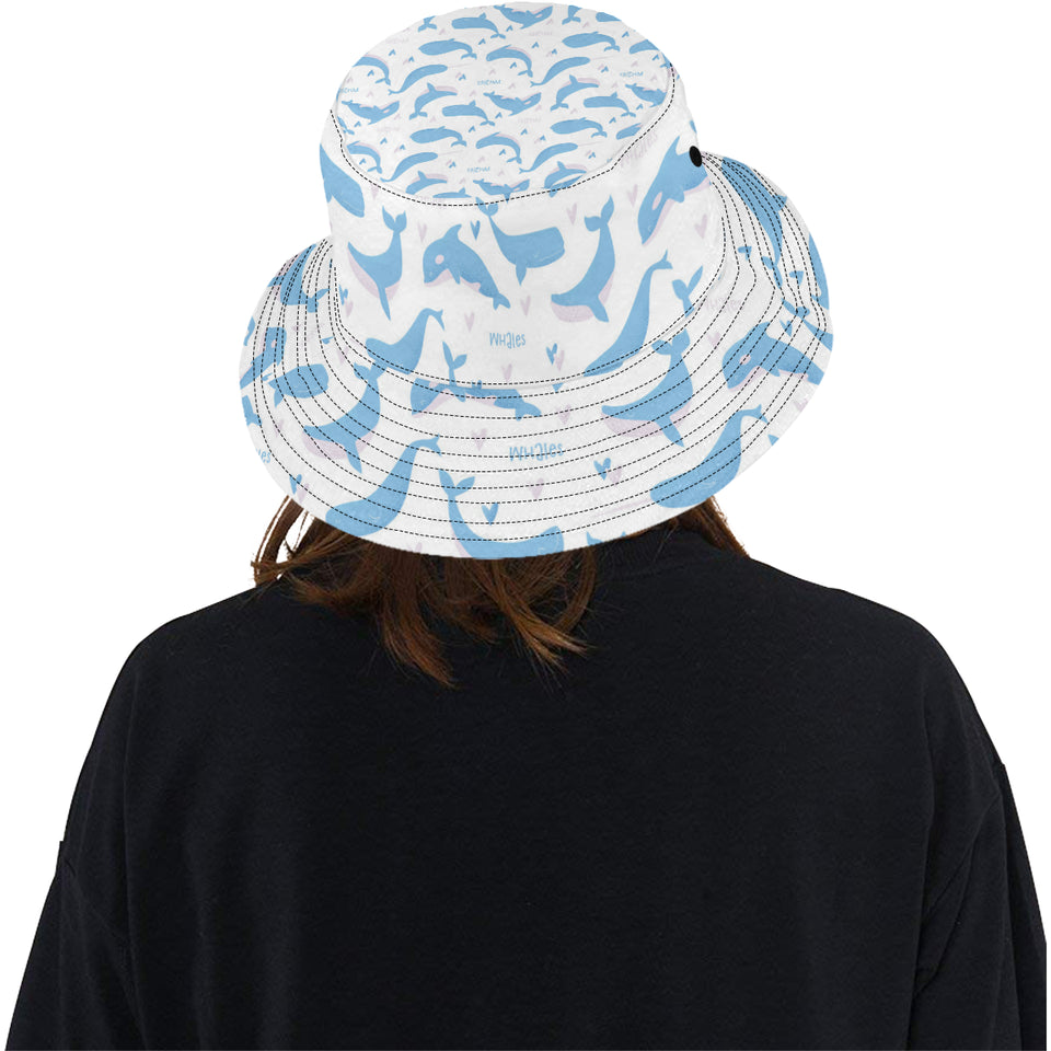 Blue whale pattern Unisex Bucket Hat