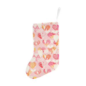 Hand drawn heart design pattern Christmas Stocking