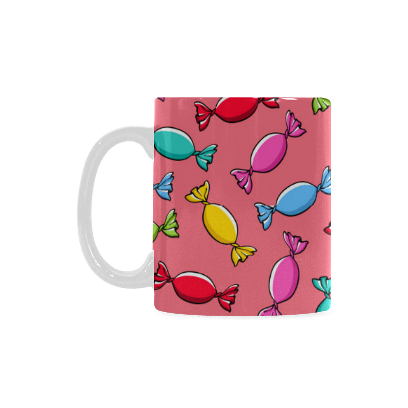 Colorful wrapped candy pattern Classical White Mug (Fulfilled In US)