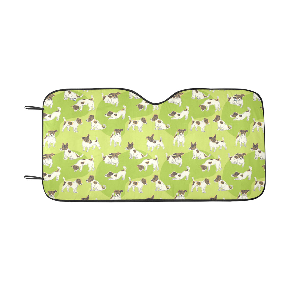 Jack Russel Pattern Print Design 01 Car Sun Shade