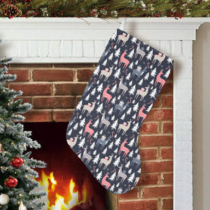 Deers Winter Christmas pattern Christmas Stocking