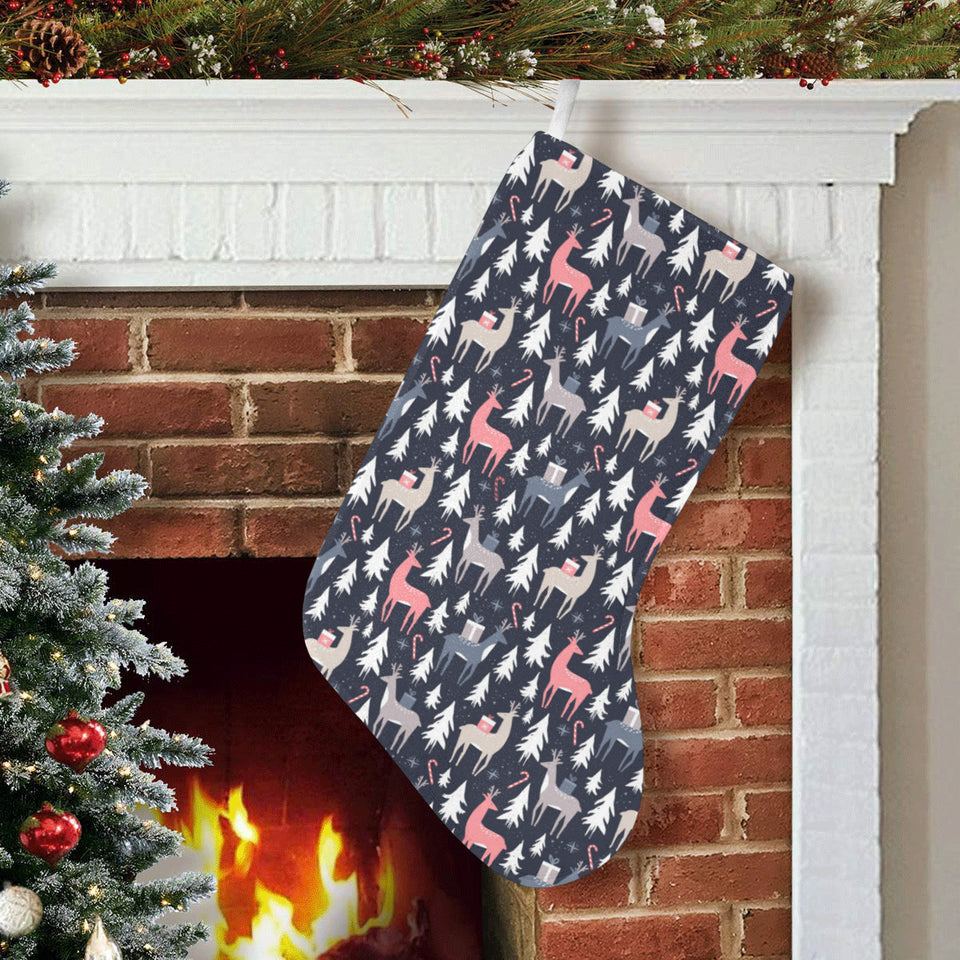 Deers Winter Christmas pattern Christmas Stocking