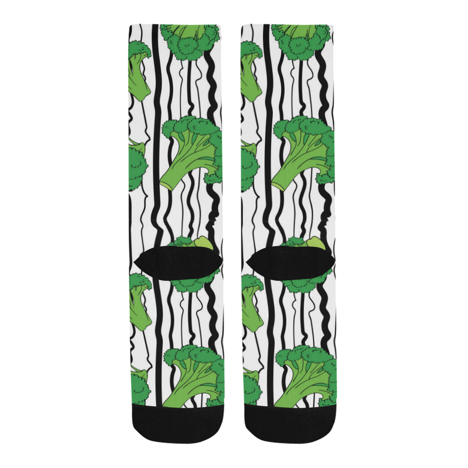 Cool Broccoli pattern Crew Socks