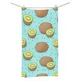 Kiwi blue background Bath Towel