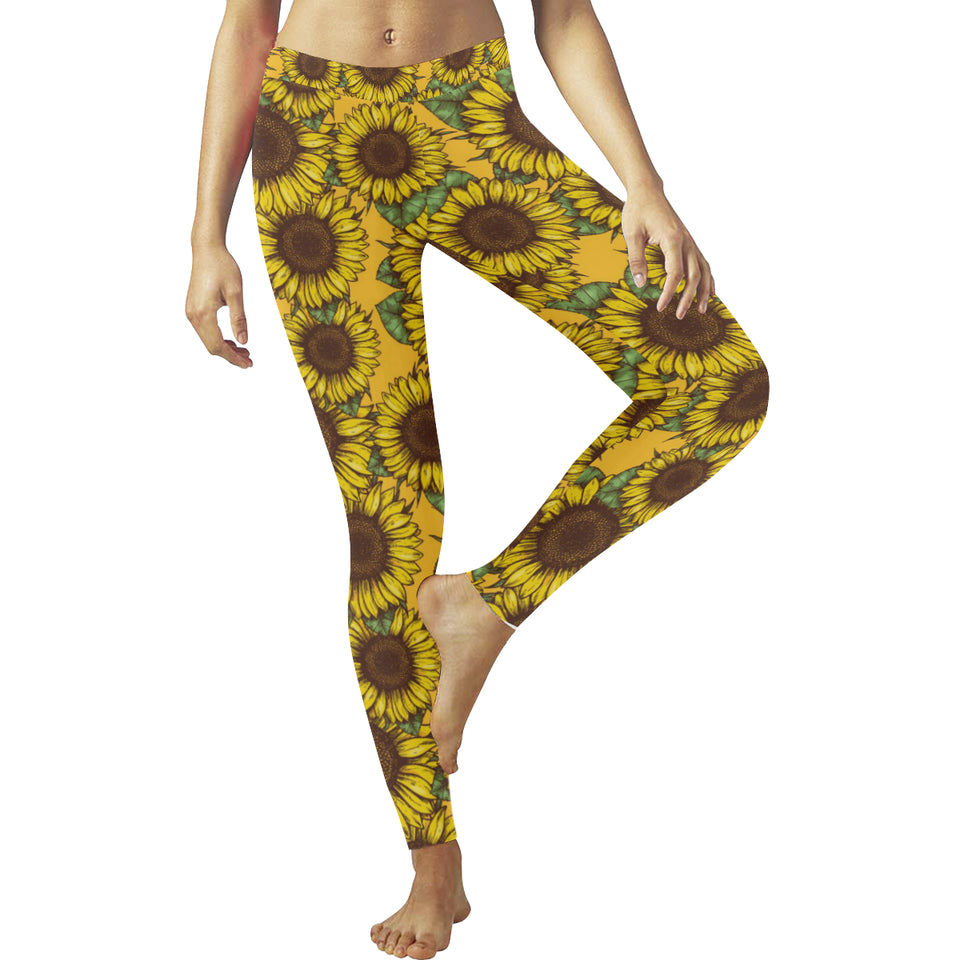 Sunflower pattern Women's Legging Fulfilled In US